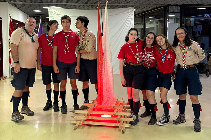 escuteiros no centro